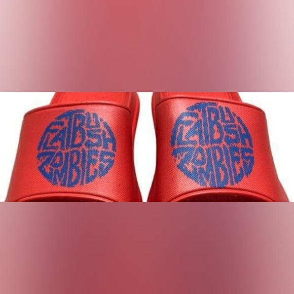 [SOLD] Flatbush Zombies Jupiter Sound Red Slide Sandals - Picture 9 of 15